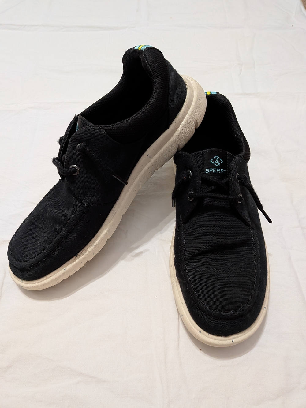 Sperry Men's Black Captains Moc SeaCycled Sneakers Size 9